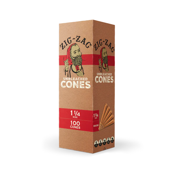 ZIG - ZAG UNBLEACHED CONES Mini Bulk Unbleached Cones 1 1/4 - 100 Count