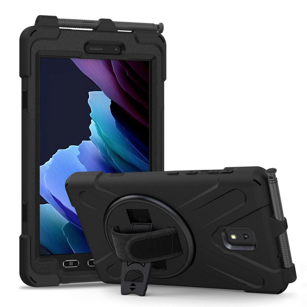 INCOVER Samsung Galaxy Tab Active 3 8'' HÃ¥ndvÃ¦rker Cover m. HÃ¥ndholder & Kickstand - Sort