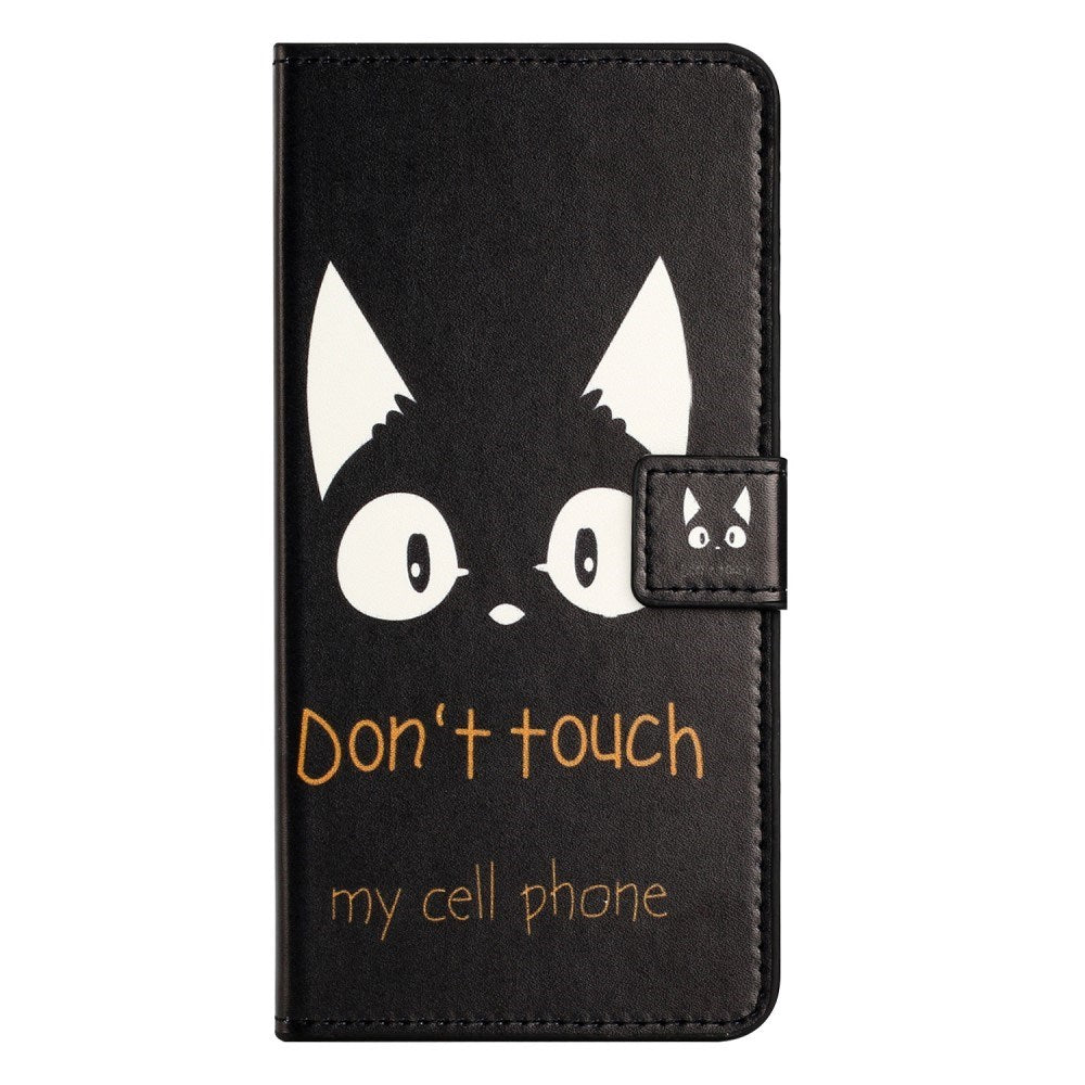 EIDERWOOD Xiaomi Redmi Note 13 (4G) KunstlÃ¦der Flip Cover m. Pung & StÃ¥funktion - "Don't Touch My Cell Phone"