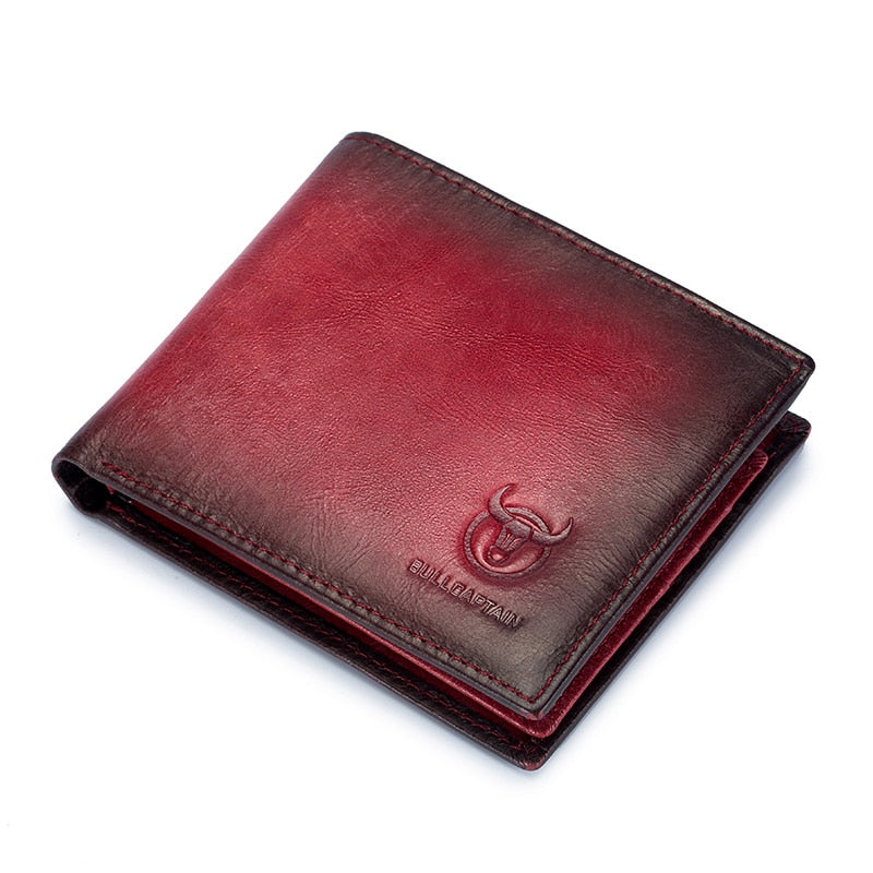 'BULLCAPTAIN' Mens Leather Wallet Multi-card Card Holder