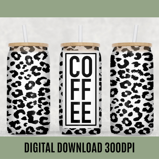 Digital Download - LV Leopard 16oz Glass Can Tumbler Wrap – Magnolia Decals