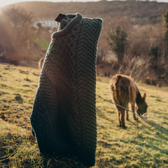 Aran Jumper in the countryside