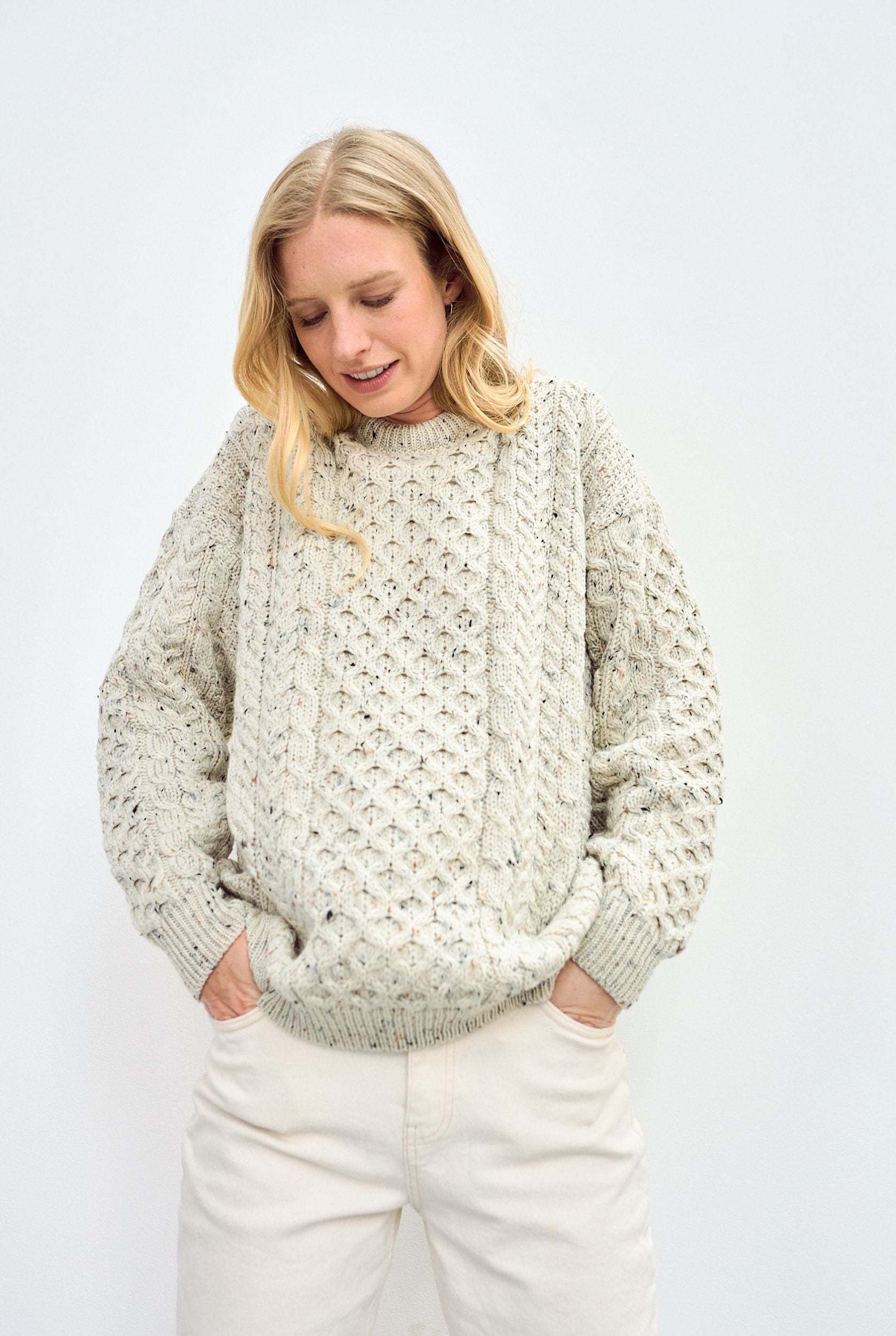 Inisheer Traditional Aran Womens Sweater | Aran Woollen Mills