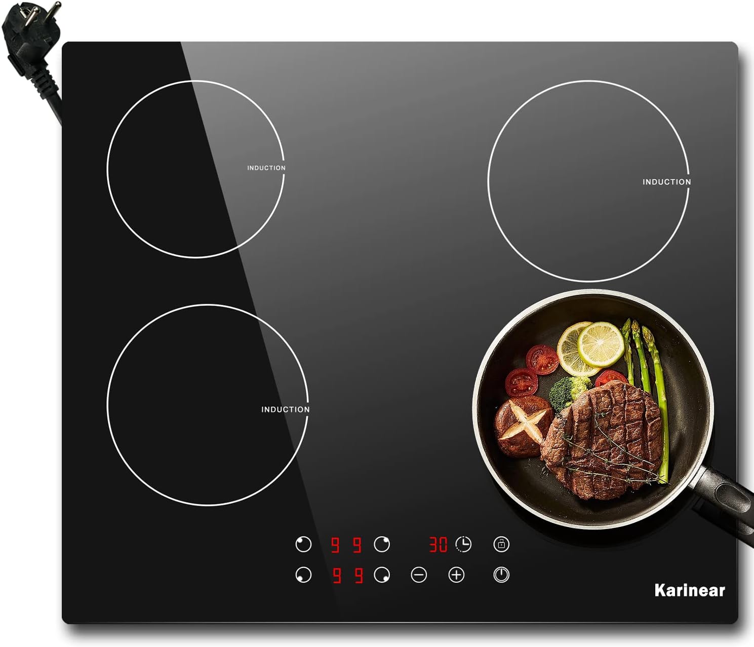 Karinear 1800W Portable Electric Cooktop