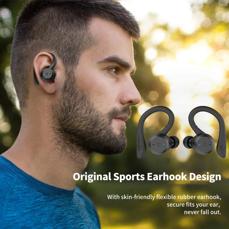 TWS Bluetooth Earphones - Waterproof design for sports