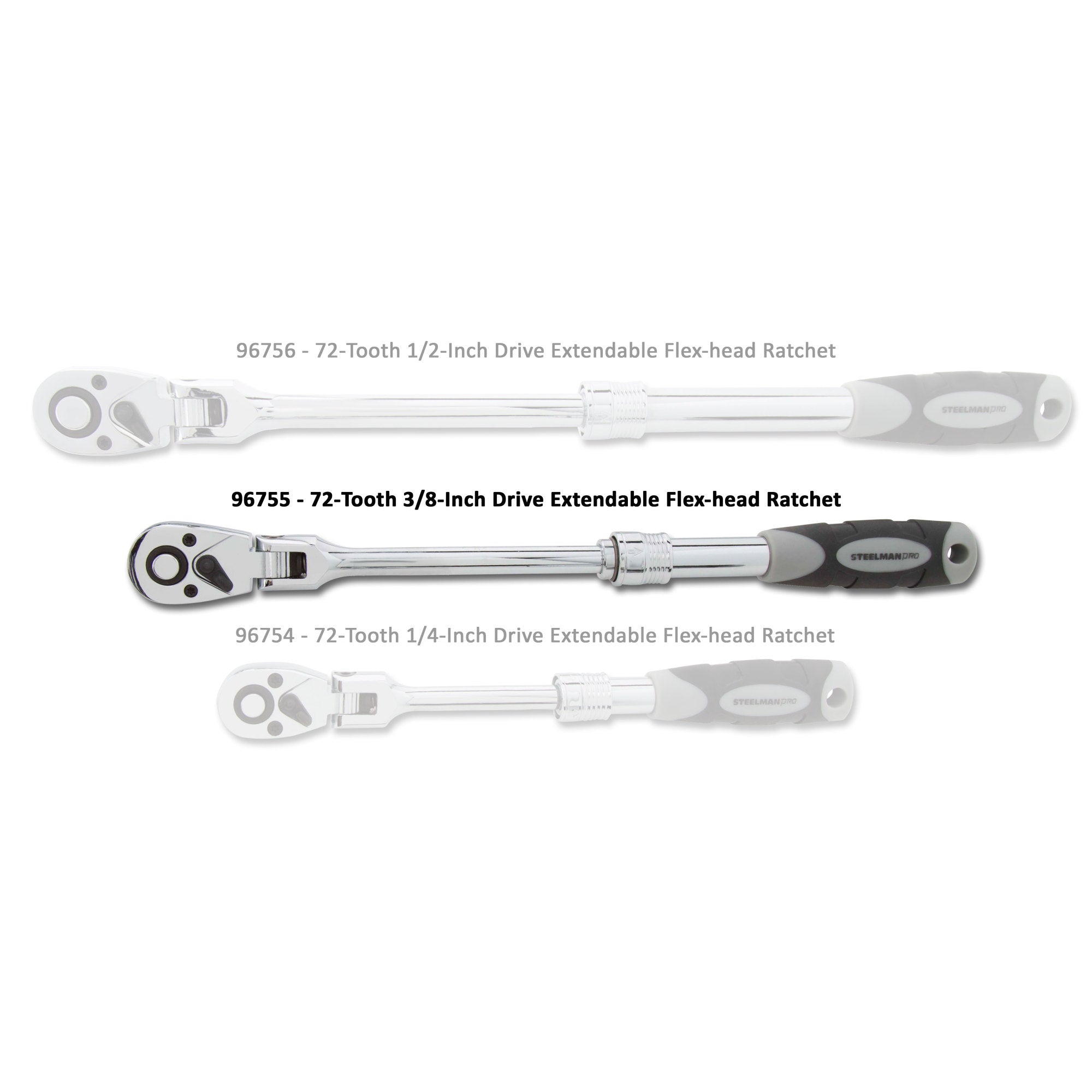 Steelman Pro Extendable Flex-Head Ratchet 3-Piece Set – Steelman Tools