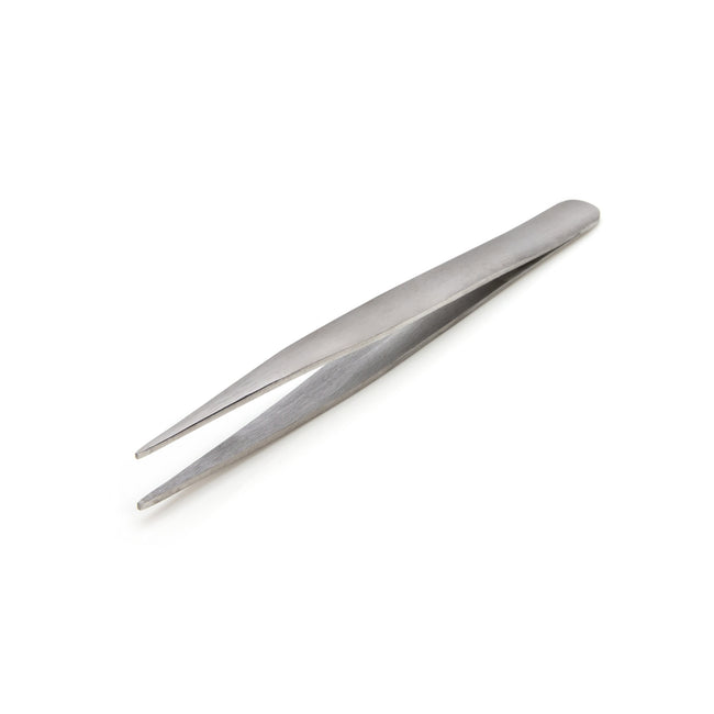 Knipex ESD Stainless Steel Positioning Tweezers, Angled, 4.75 Small Tip