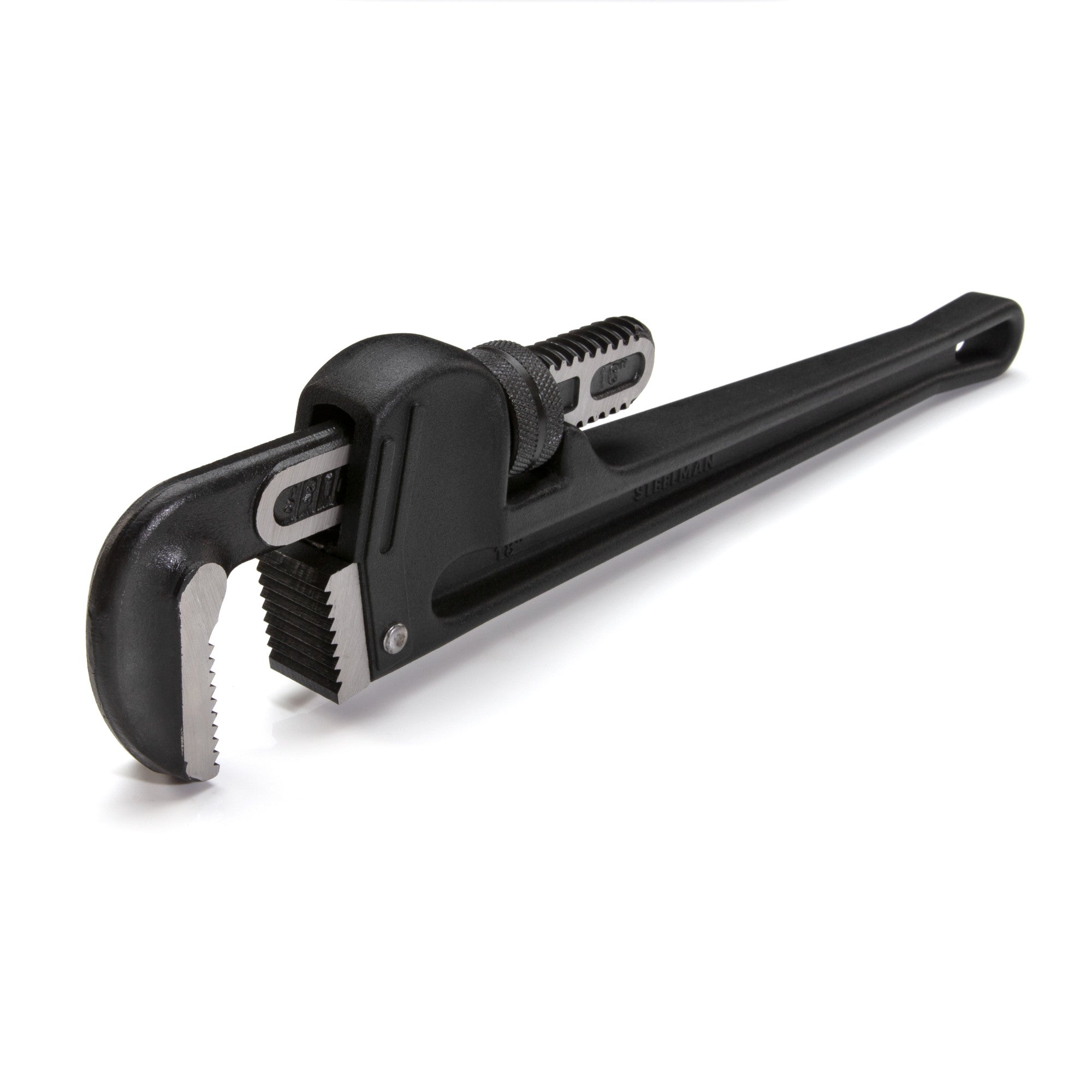 Steelman 10-Inch Heavy-Duty Cast Iron Straight Handle Pipe Wrench