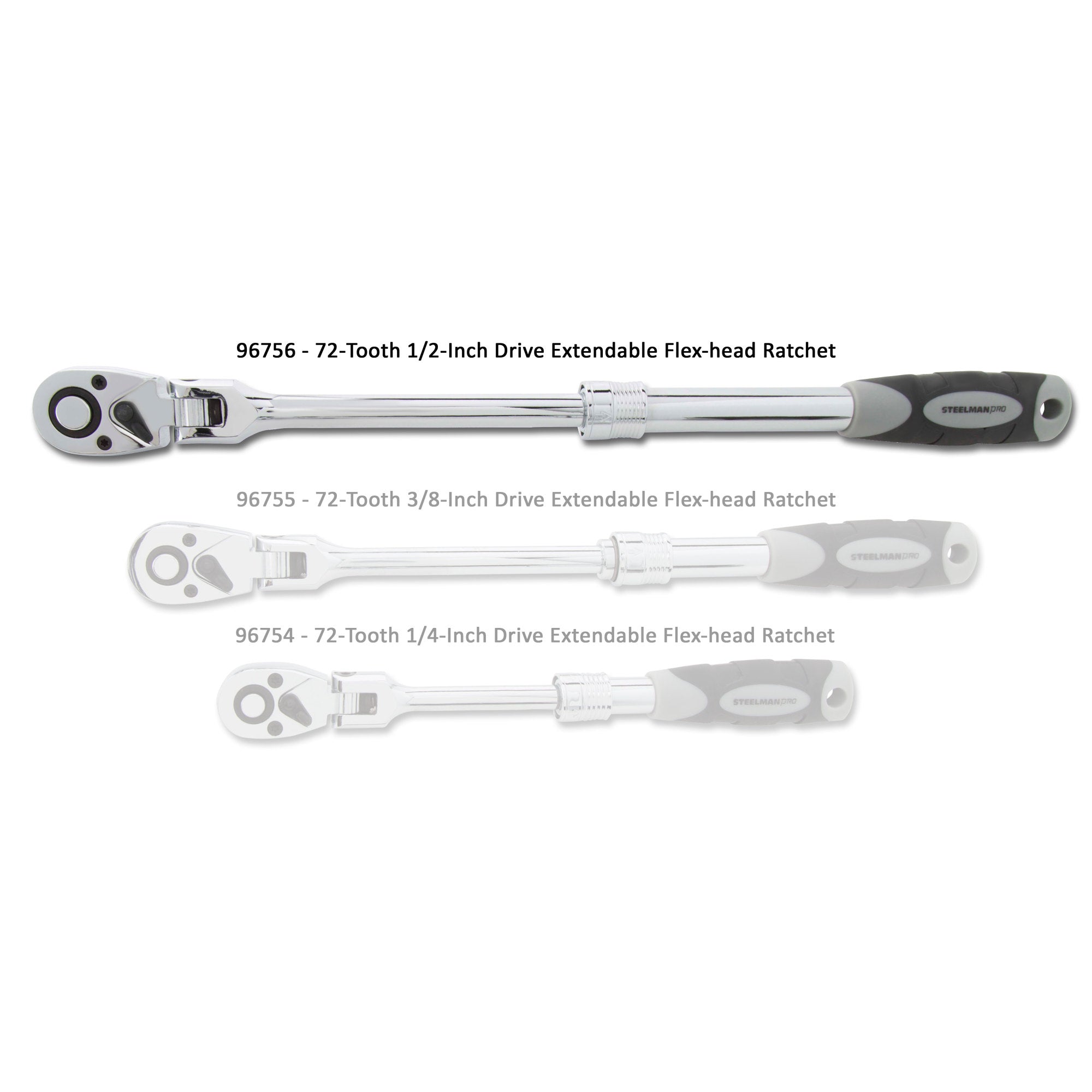 Steelman Pro Extendable Flex-Head Ratchet 3-Piece Set – Steelman Tools