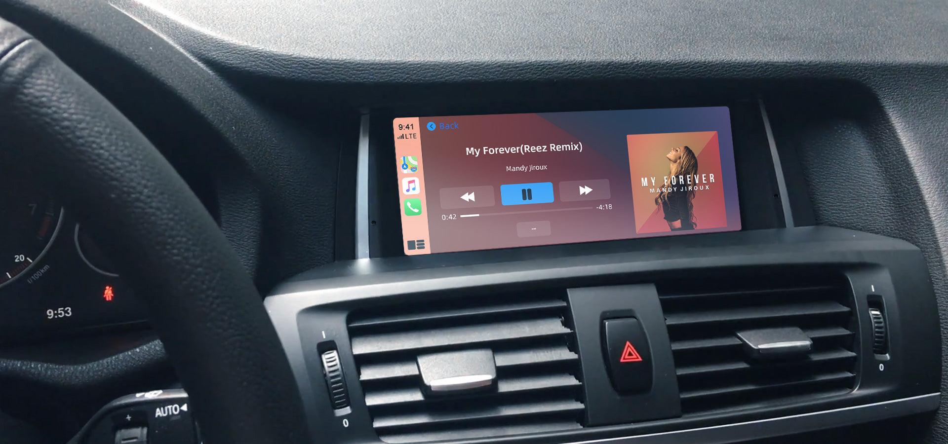 Apple Carplay sans fil et Android Auto sur BMW X4 F26 écran d
