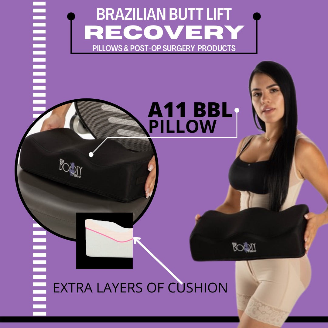 BBL Pillow After Surgery Butt Pillows Brazilian Butt Lift Booty Post  Recovery for Sitting Driving Chair Seat Cushion Back Support Kit Set for  Women (1