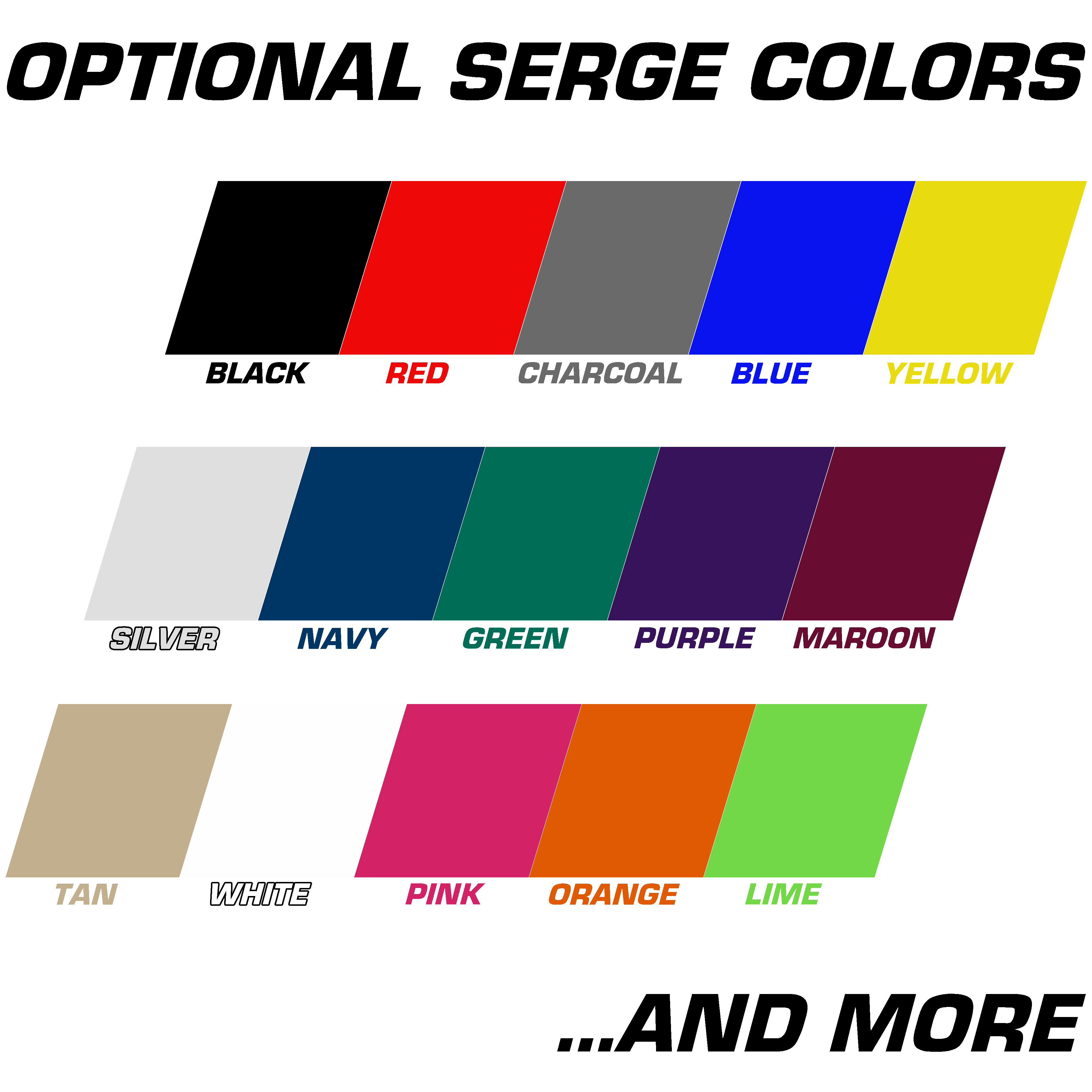 Optional Serge Colors