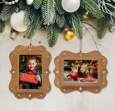 Wood Snowflake Frame Ornament [3233] - $3.70 : Yarn Tree, Your X