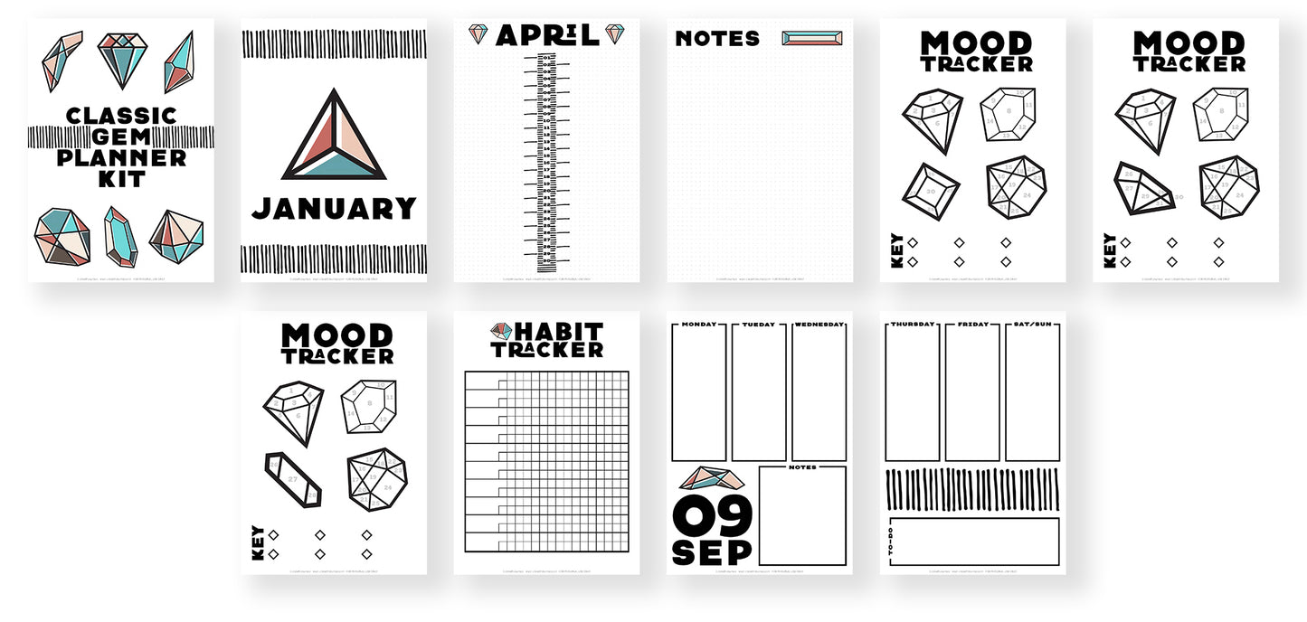 Classic Gem Planner Kit | Outlined