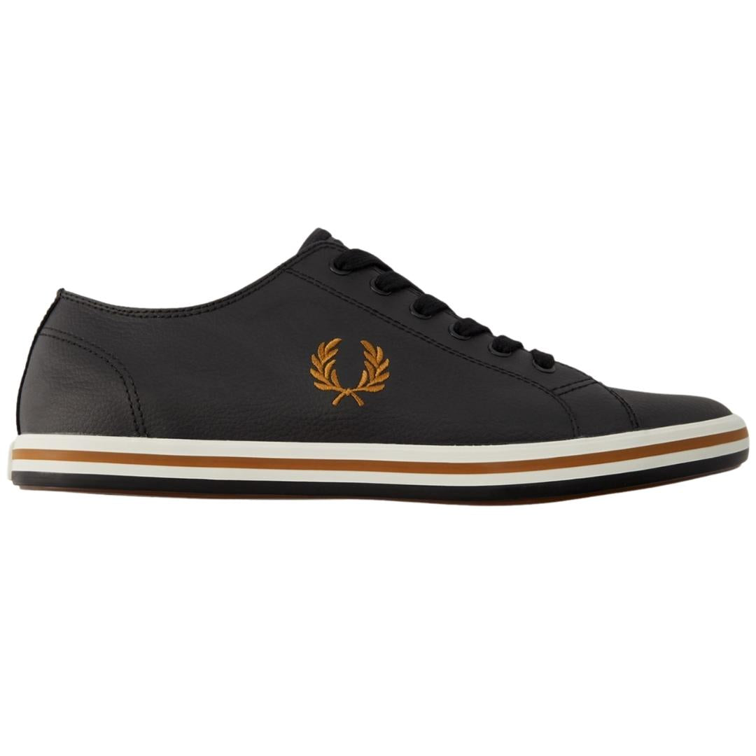 Fred Perry B7259 157 Kingston Twill Black Trainers - XKX LONDON