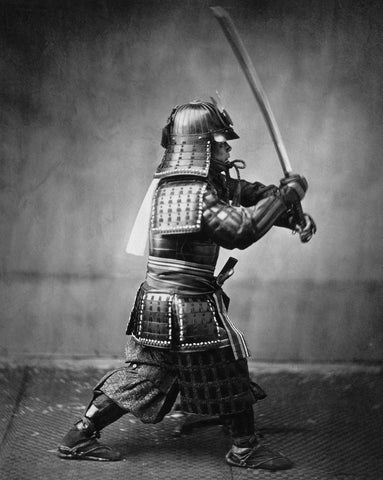 A studio photograph of a samurai, taken by Italian–British photographer Felice Beato, c. 1860