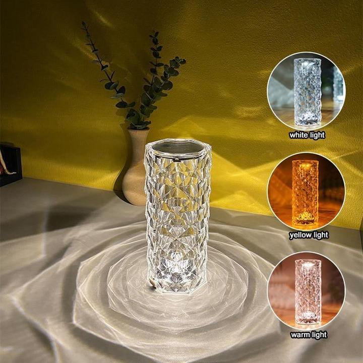 3 Color Touch Diamond Crystal Lamp- Exclusively Imported Item –  vistafashion87