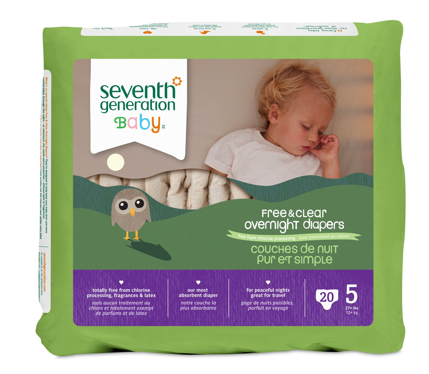 Overnight Baby Diapers - Size 4 (20-32 lbs)