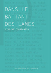 Couverture Dans le battant des lames, premier roman de Vincent Constantin, paru aux éditions du Panseur