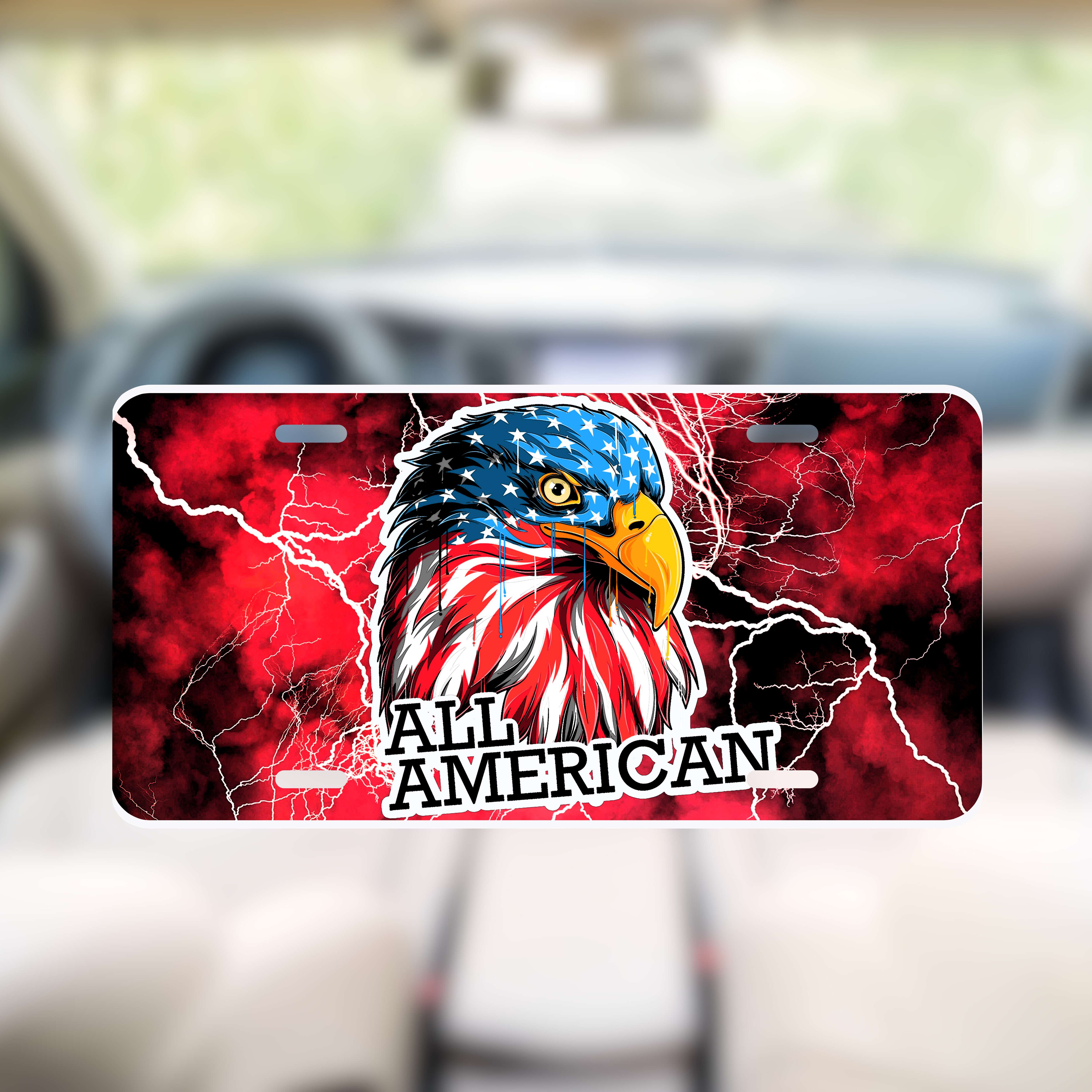 All American License Plate