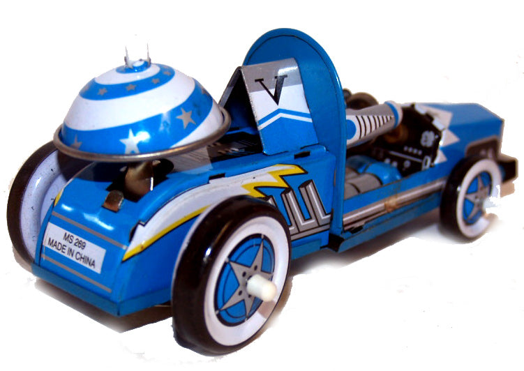 blue race car toy