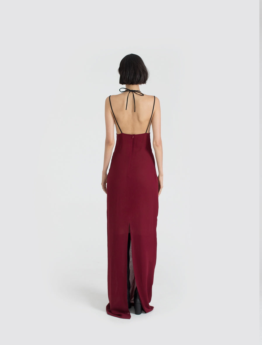 INDIA DRESS RED WINE – FARIDE RAMOS