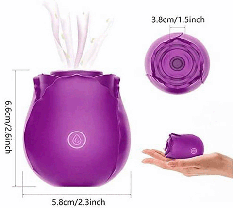 Purple Rose Suction Vibrator 7 Frequency Sucking Clit Massage Rose Toy-9