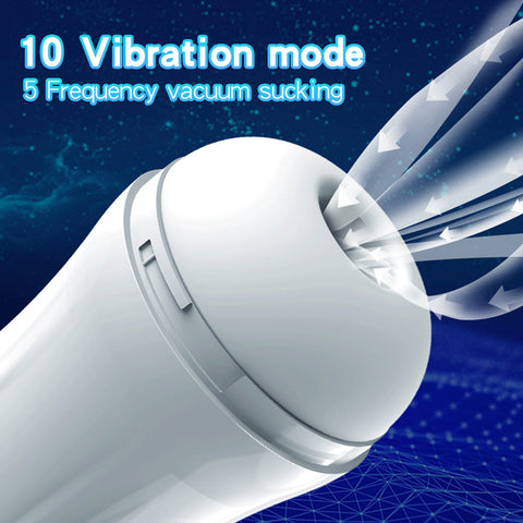 10 Shakes 5 Sucking Masturbation Cup Fully Automatic Deep Throat Clamp-7