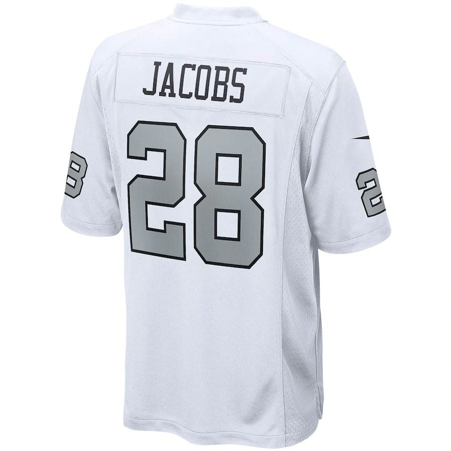 LV.Raiders #28 Josh Jacobs White Alternate Game Jersey Stitched Americ ...