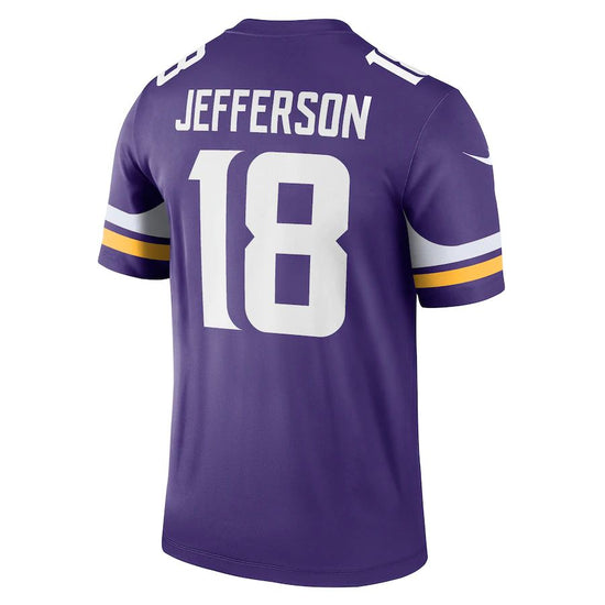 MN.Vikings #18 Justin Jefferson Purple Legend Jersey Stitched American ...