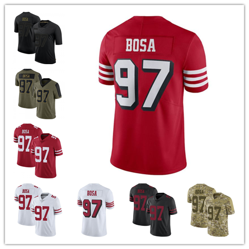 Nick Bosa Autographed Ohio State Custom Red Football Jersey - JSA COA (B)