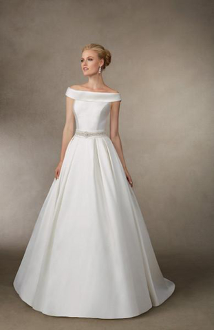 wedding gown off shoulder style