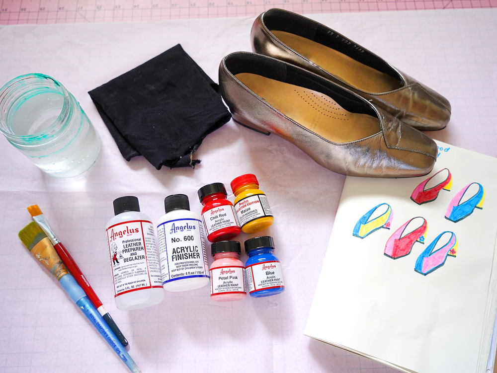 MAJOR SHOE MAKEOVER  DIY Painting Dirty Shoes Using Angelus Acrylic  Leather Paint 