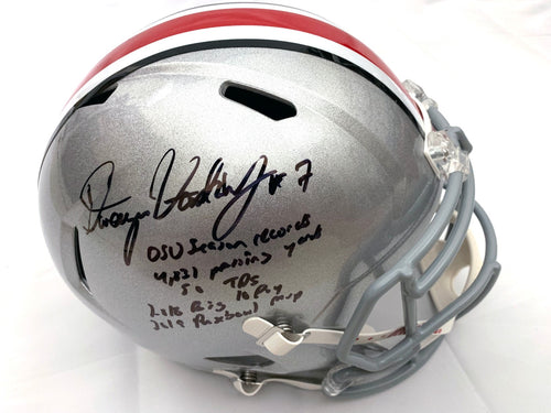 Dwayne Haskins Ohio State Buckeyes Autographed Signed Speed Replica Helmet  - Certified Authentic