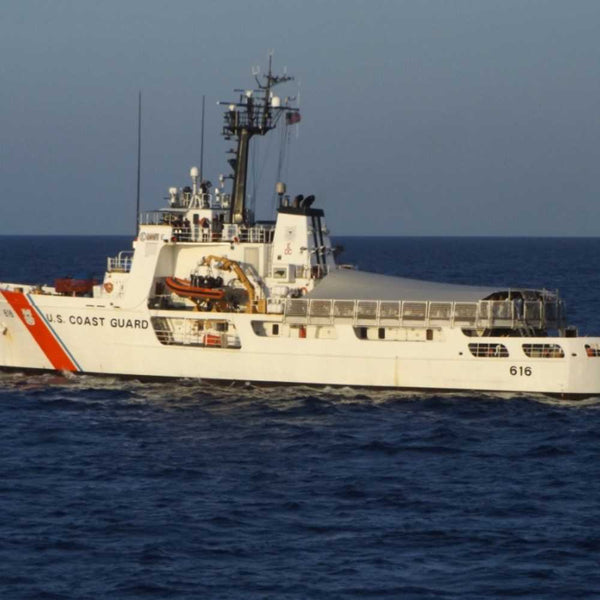 tarp used as a cover in the coast guard ship