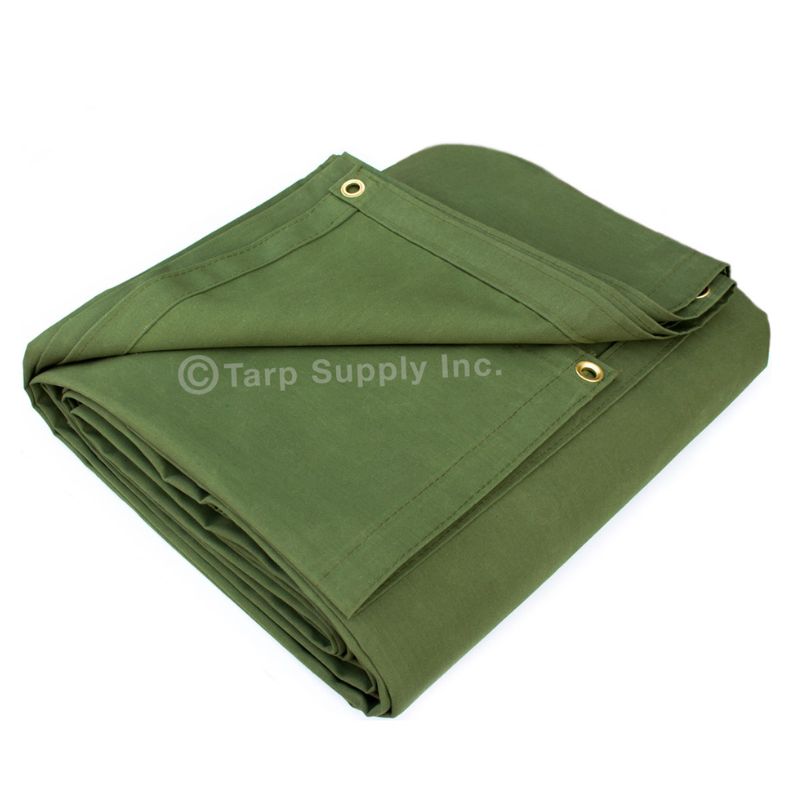 Ultra Strong Green Polyester Canvas Tarps