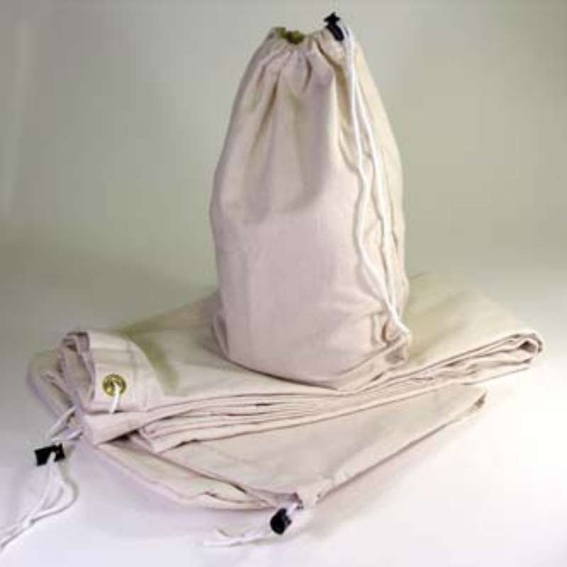 Large Canvas Natural Money Bag Pouch with Drawstring Closure and