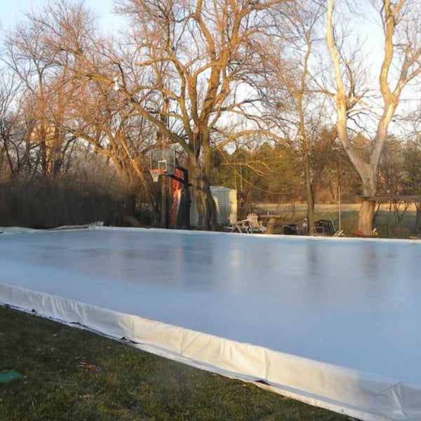 10 mil white poly tarp used as rink liner cover