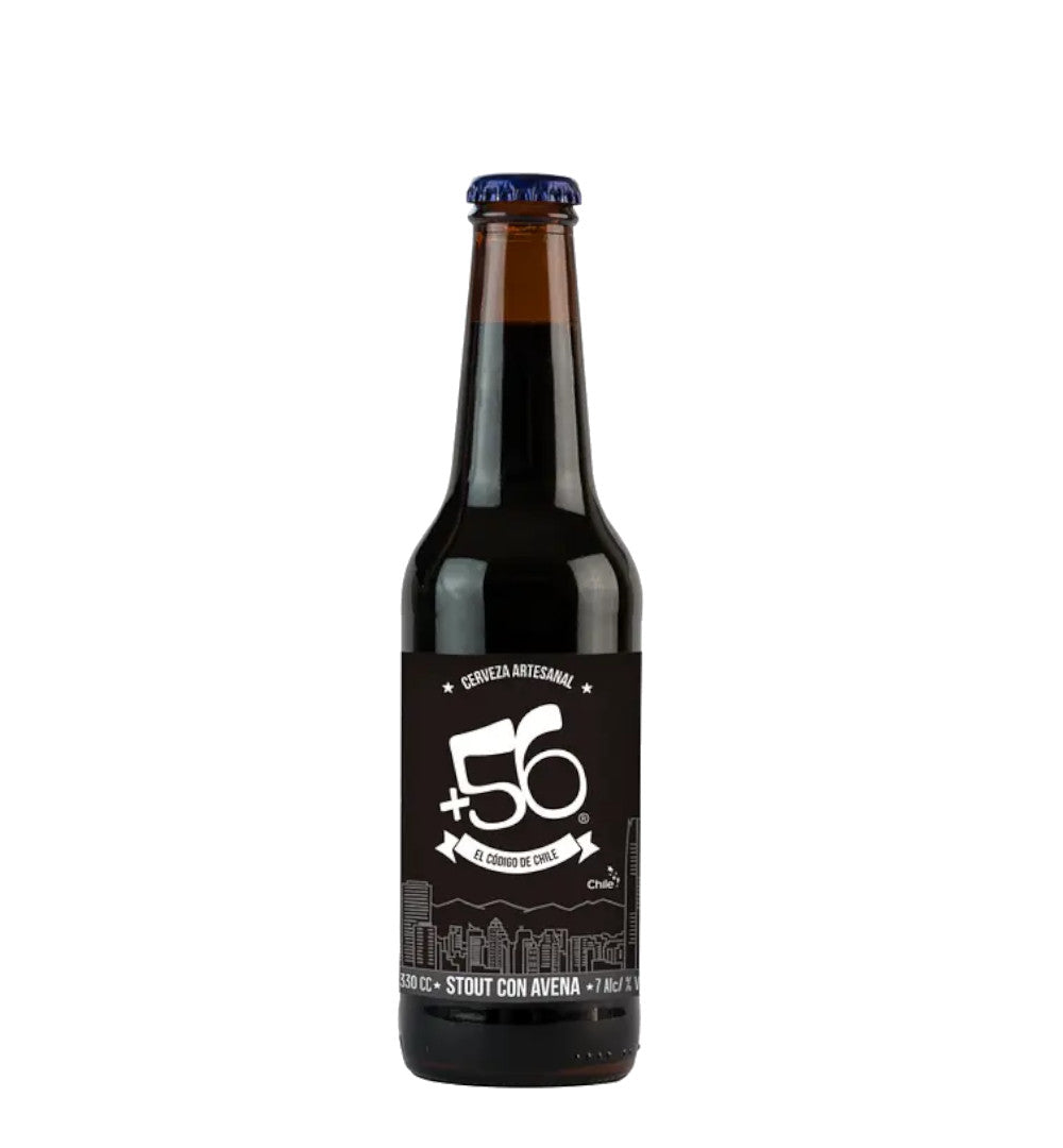 Cerveza +56 Stout con avena 330cc | Cerveza Artesanal Chilena - Portal Voy!  - Tienda Online