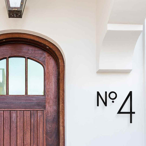 Add the No letters to your house number for easy curb appeal