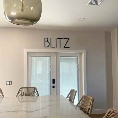 personalize your home and use house letters to spell your family name for home decor