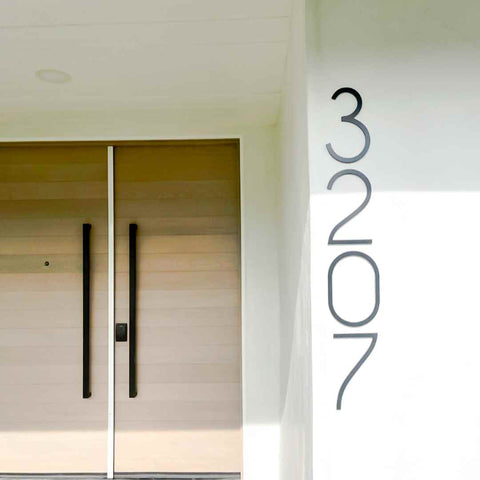 Large modern house numbers for address number sign