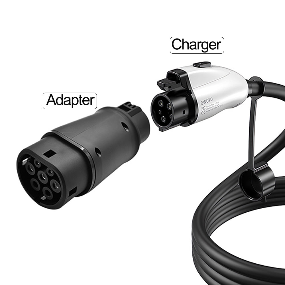 Adaptateur de Type 2 à Tesla EV, connecteur de chargeur de voiture