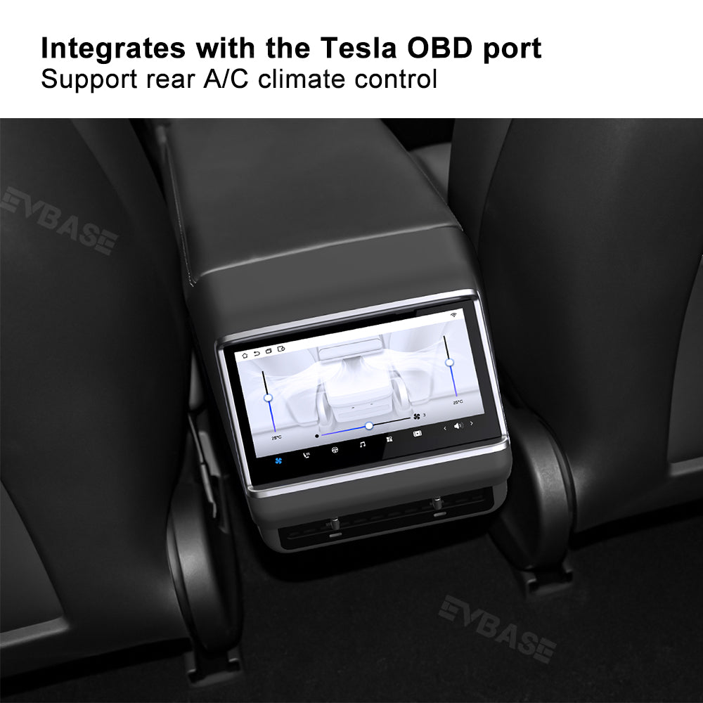 Rear Entertainment & Climate Control Screen For Tesla Model 3/Y 2017-2023
