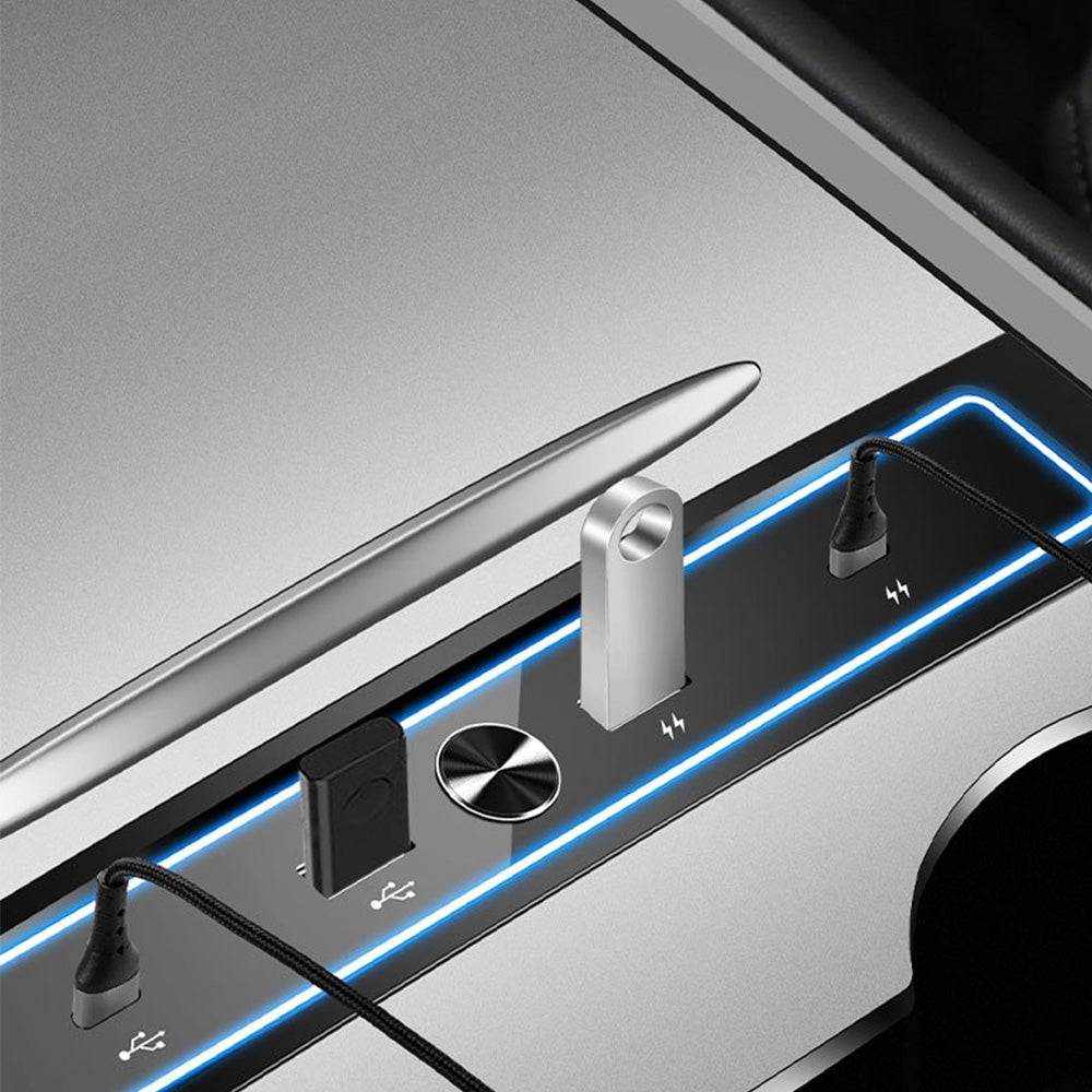 Tesla Model 3 Highland 65W USB Hub Docking Station 4-Port Center Conso -  EVBASE-Premium EV&Tesla Accessories