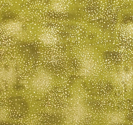 Keepsake Calico Quilt Fabric Exclusive for JoAnn Fabric and Craft Stores -  Tonal Olive Fabric with Metallic Gold Speckling