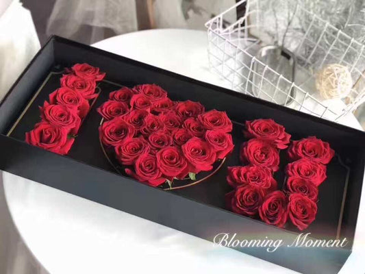 FRESH FLOWER] Pink roses heart box – Blooming Moment Florist