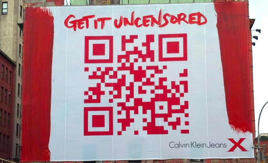 Calvin Klein Get It Uncensored QR Code Billboard