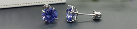 Pair of Tanzanite Earrings