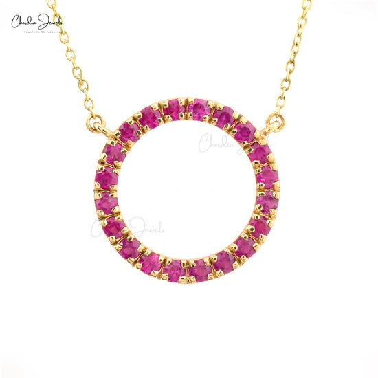 Buy Blue Ruby Necklace Pendant in 14k Real Gold | Chordia Jewels